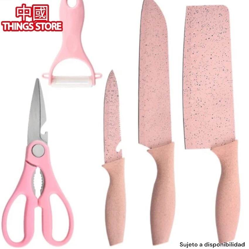 Set de cuchillos unicolor