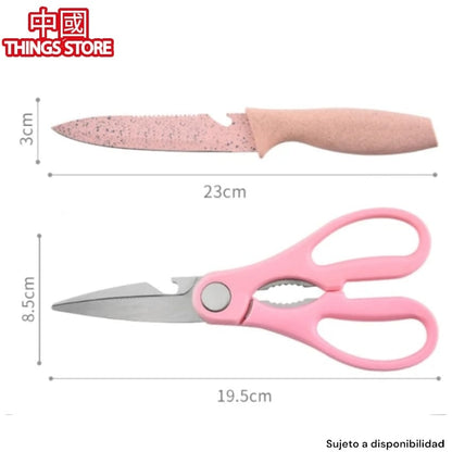 Set de cuchillos unicolor