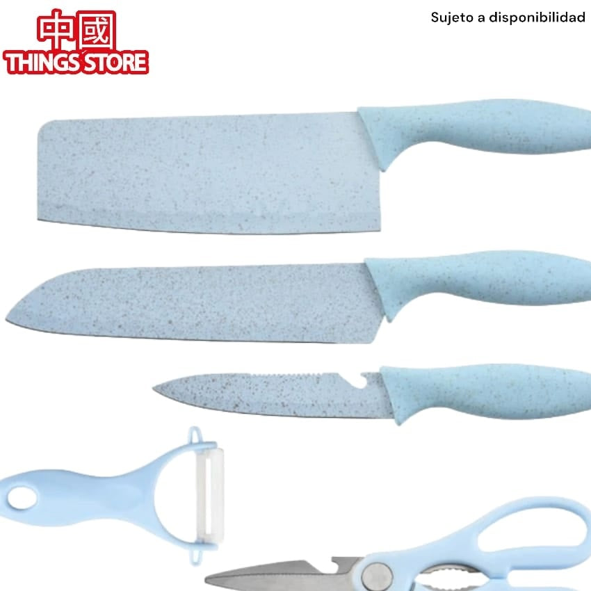 Set de cuchillos unicolor