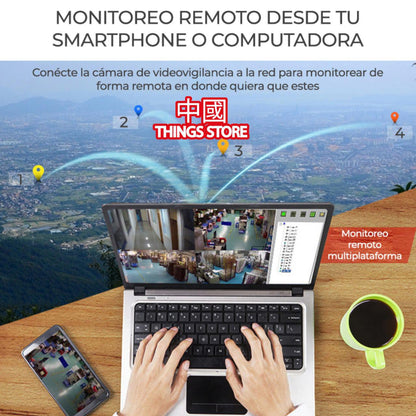 Kit De 4 cámaras inalámbricas Con DVR para Seguridad Exterior