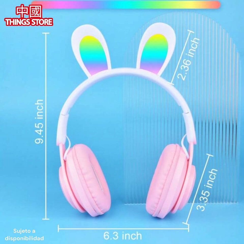 Auriculares de diadema de conejo