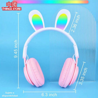Auriculares de diadema de conejo
