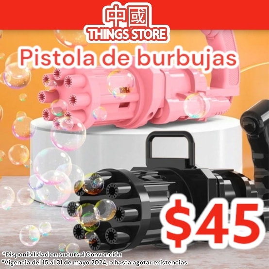 Pistola de burbujas