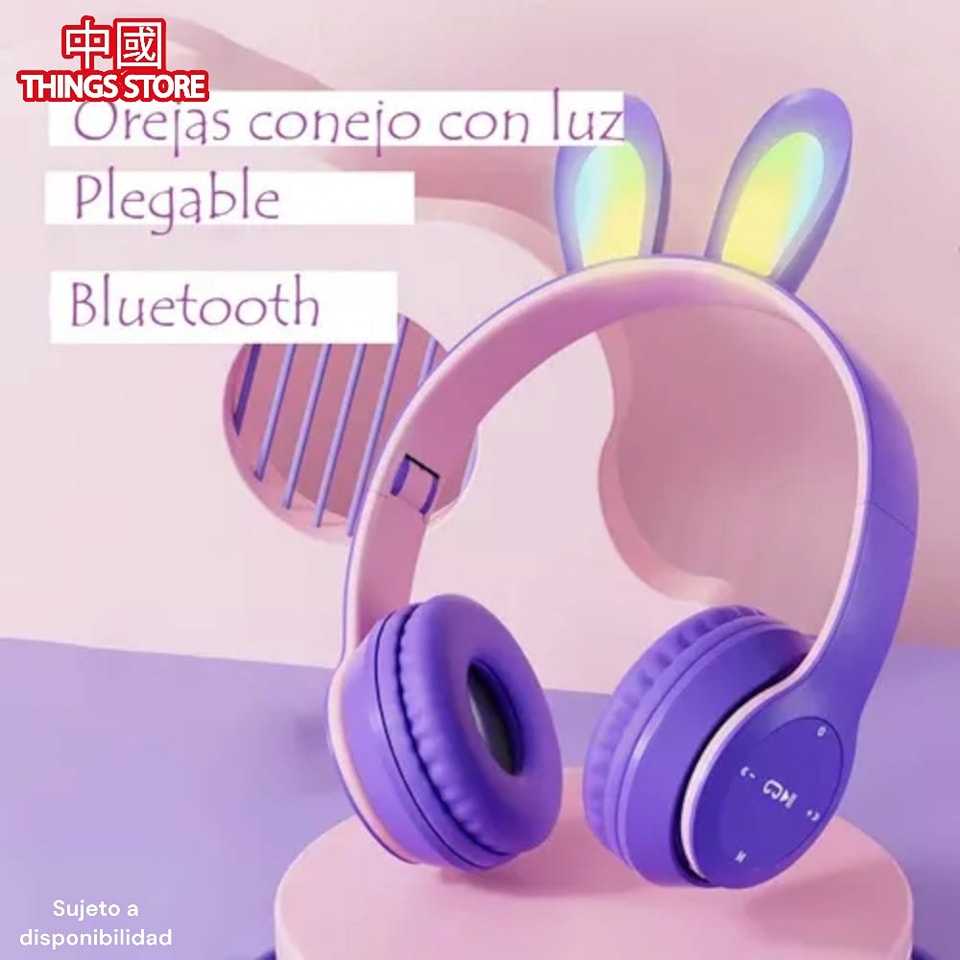 Auriculares de diadema de conejo