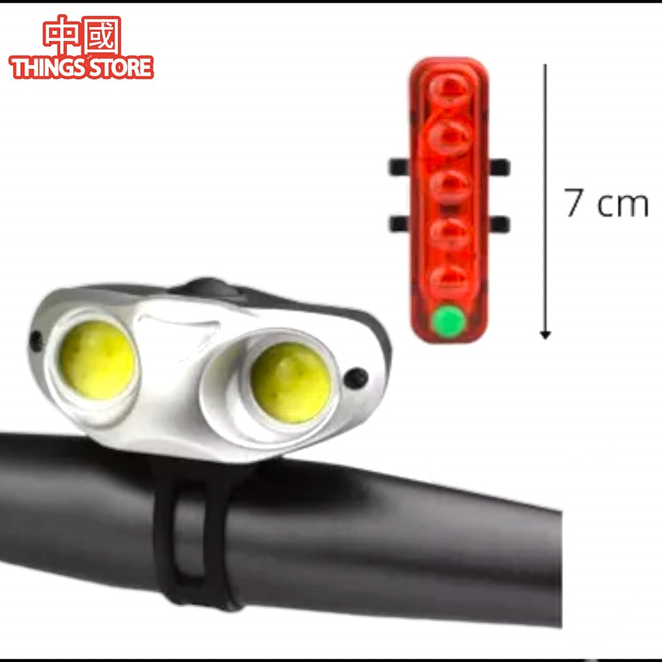 Lámpara de bici doble