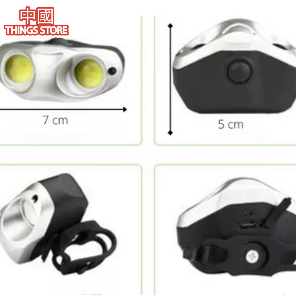 Lámpara de bici doble