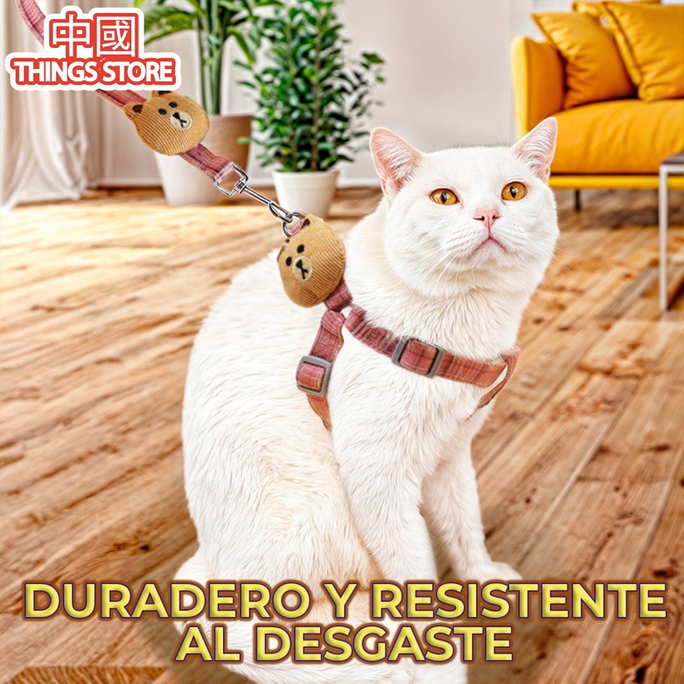 Correa y arnes con diseño para mascota