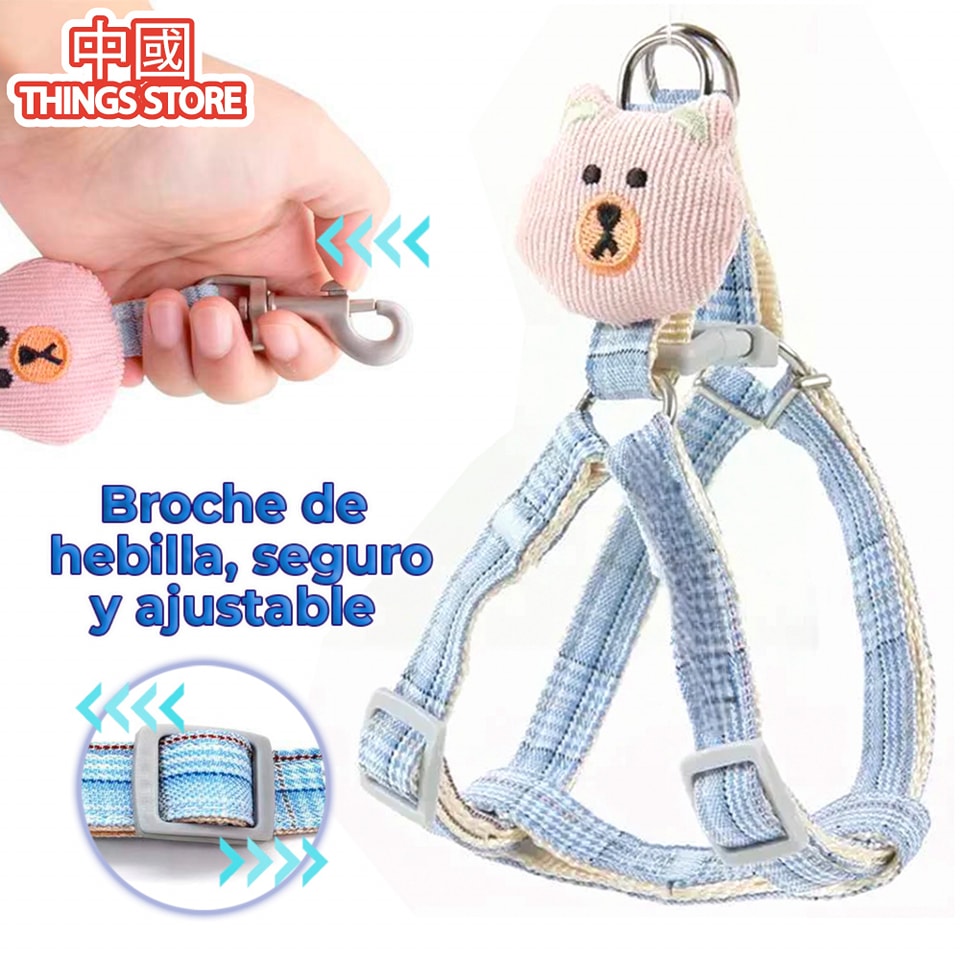 Correa y arnes con diseño para mascota