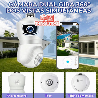 Cámara wifi doble de exterior