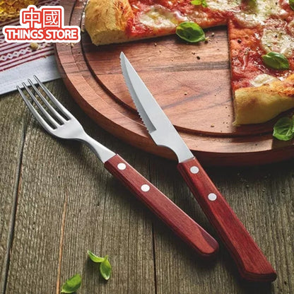 Set de 6 cuchillos rustico