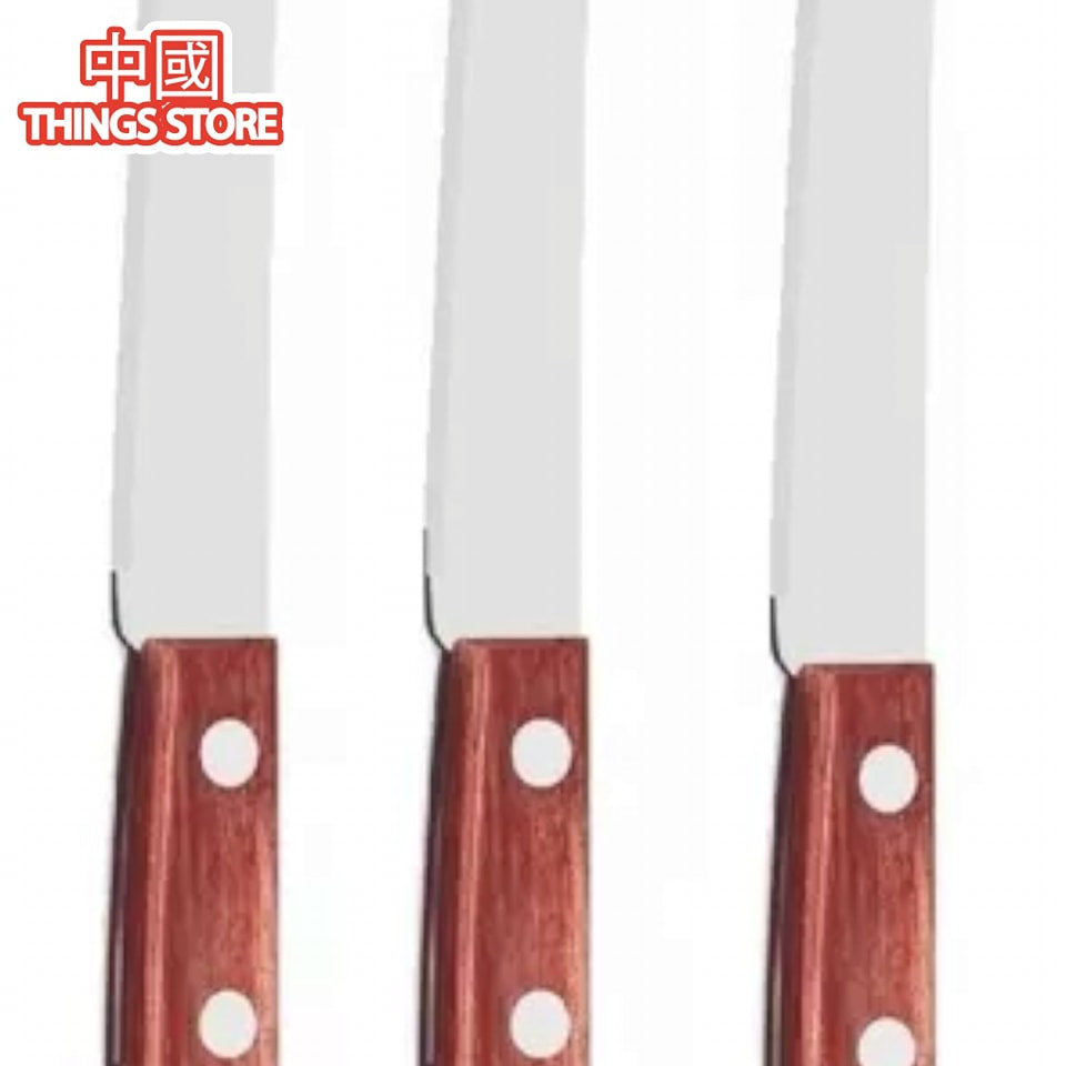 Set de 6 cuchillos rustico