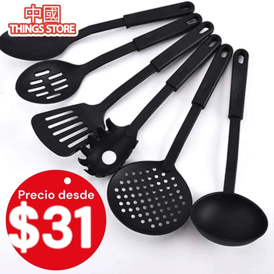 Juego de 6 cucharones de plástico