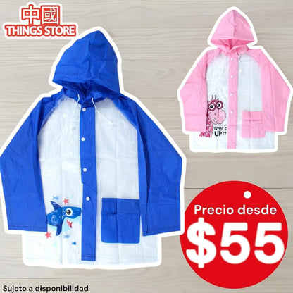 Impermeable de colores para niños