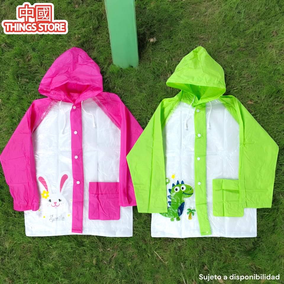 Impermeable de colores para niños