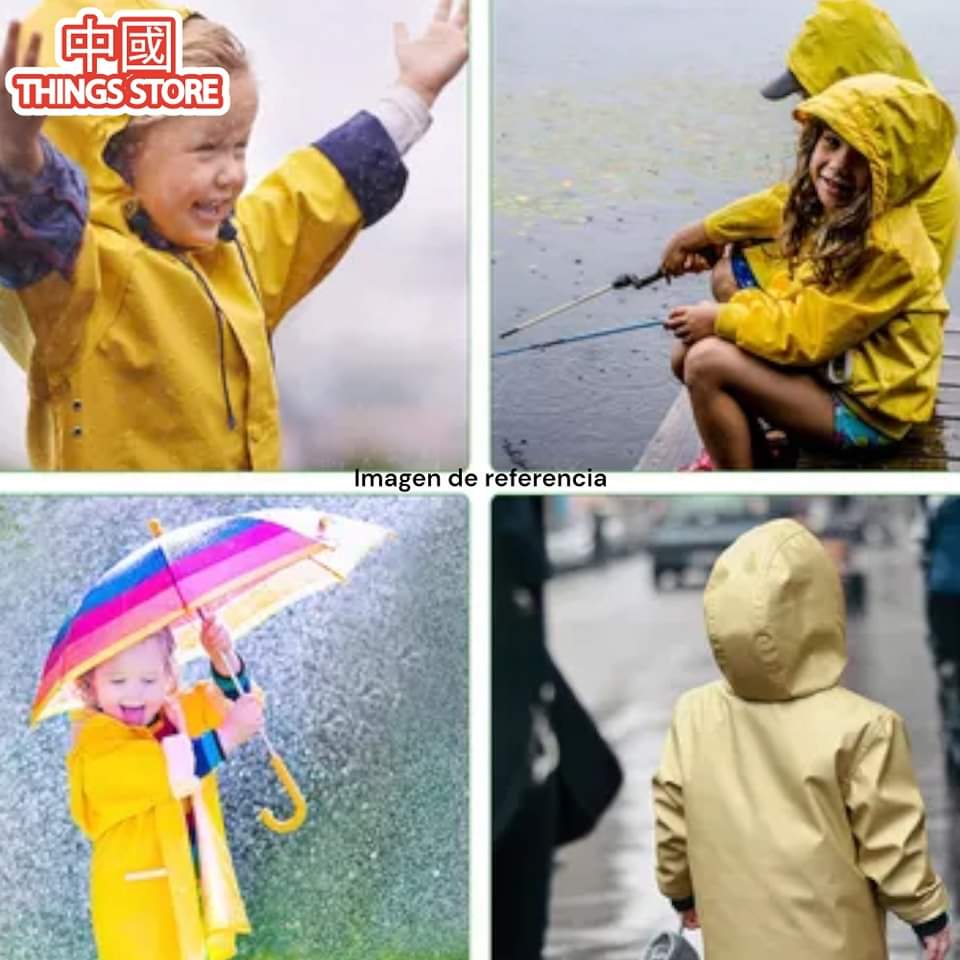 Impermeable de colores para niños