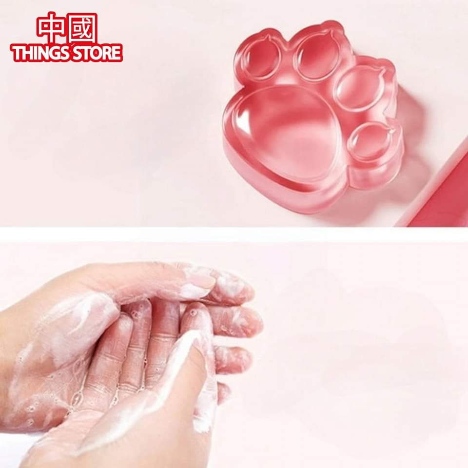 Jabón en forma de patita de gato
