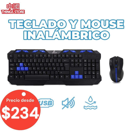 Teclado y mouse inalambrico