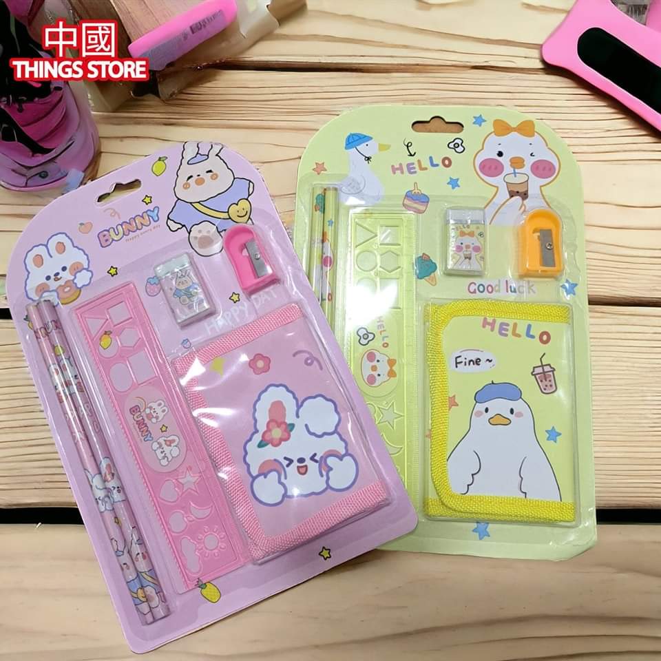 Set de papelería con cartera