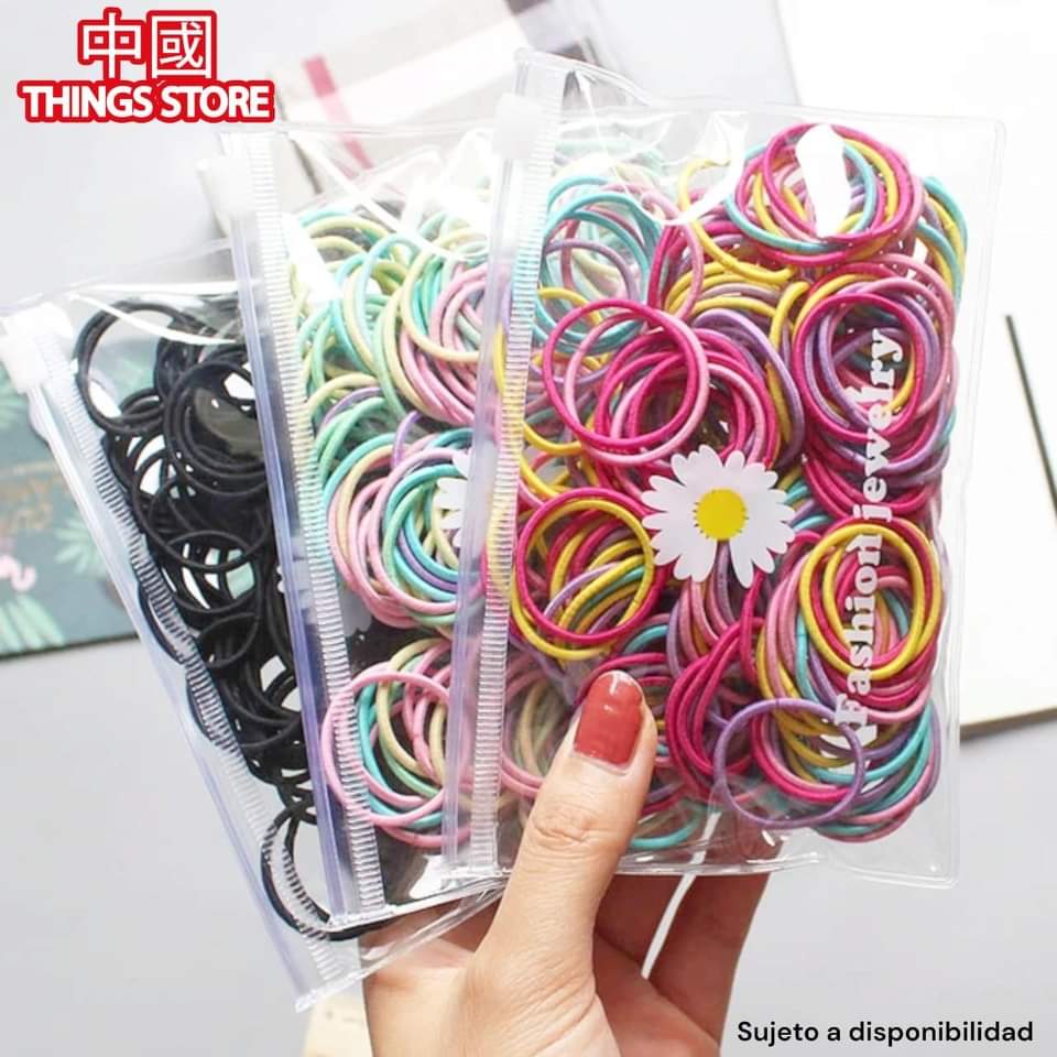 Paquete de ligas para el cabello