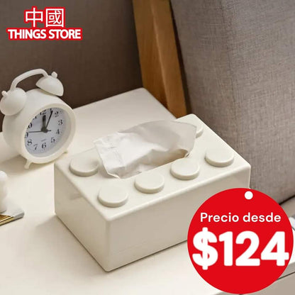 Estuche para pañuelos en forma de lego