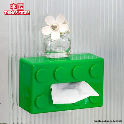 Estuche para pañuelos en forma de lego