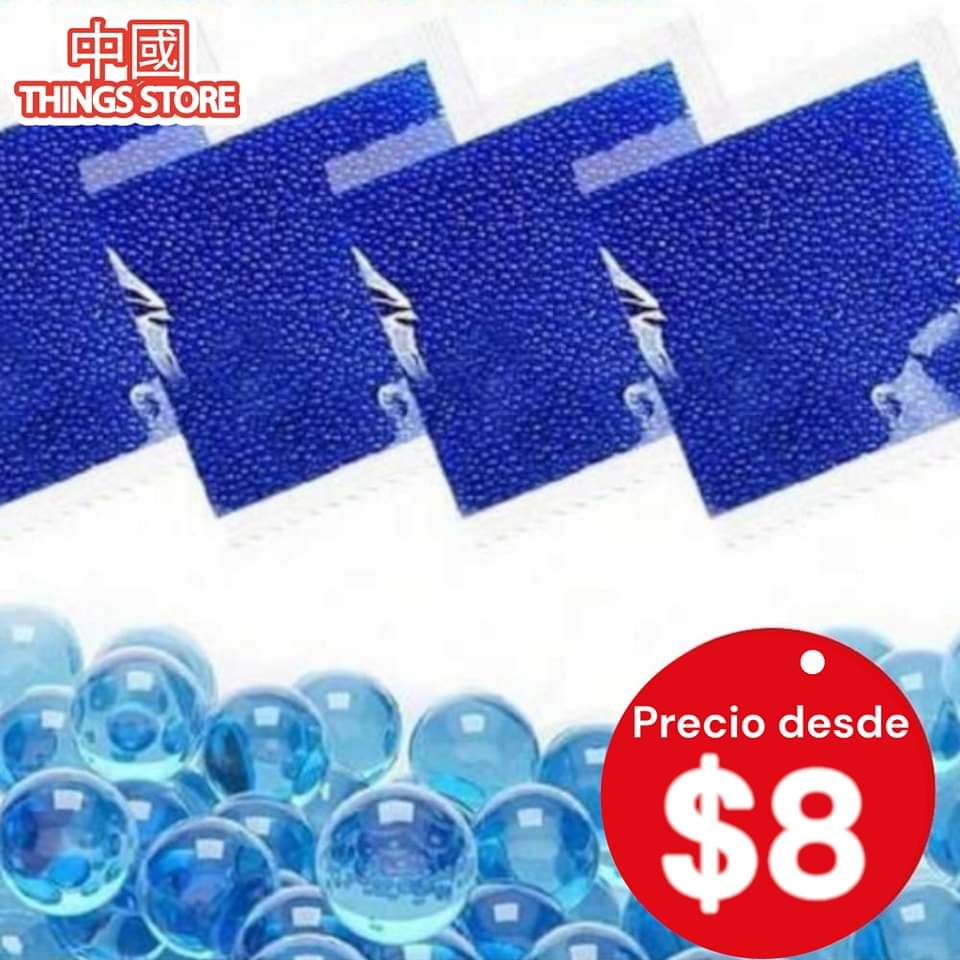 Bolsa de bolitas de hidrogel
