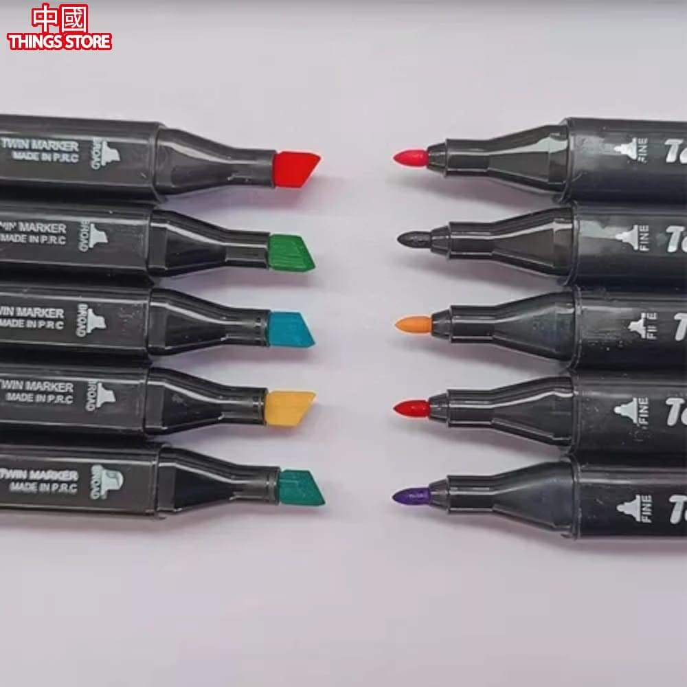 Plumones de doble punta 36pz