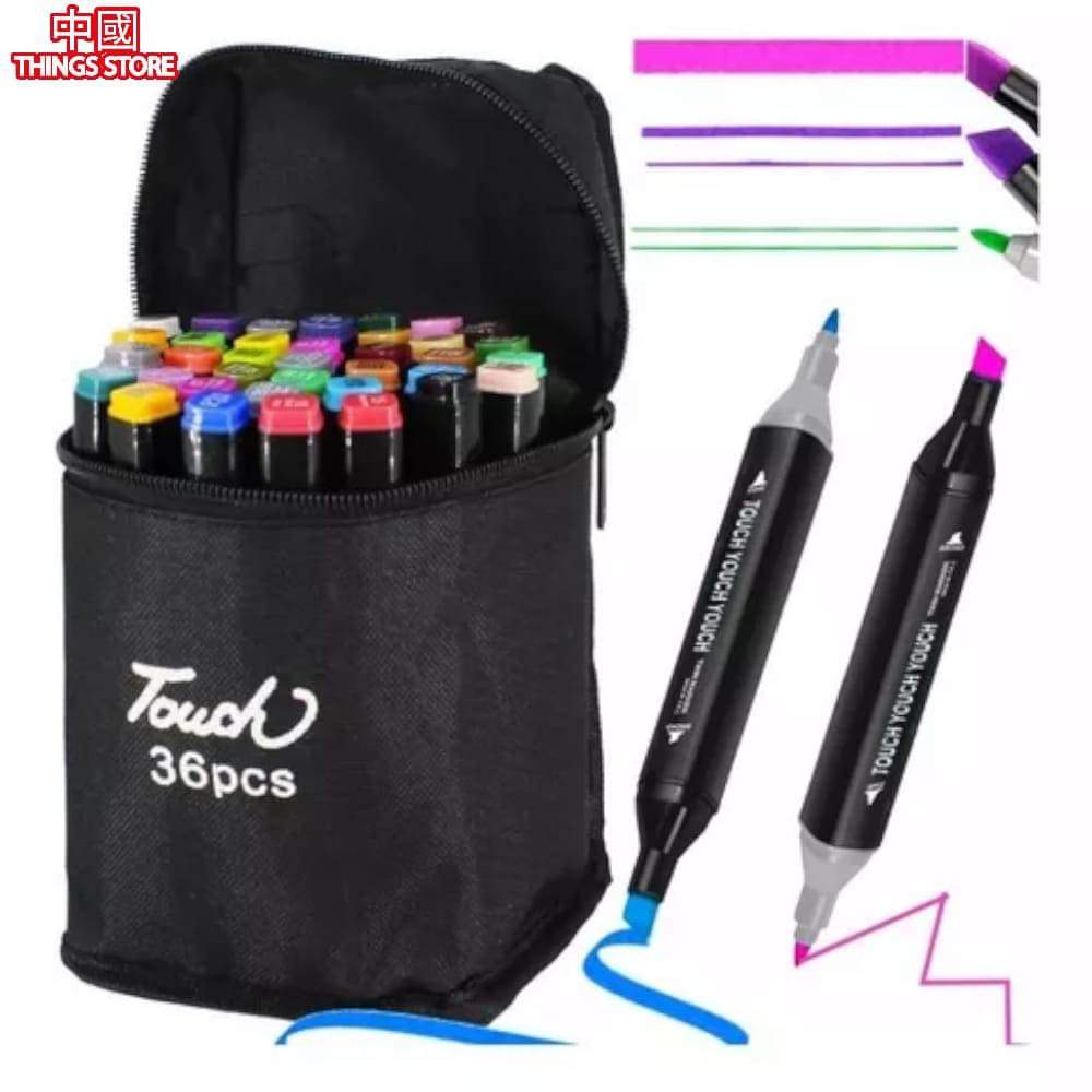 Plumones de doble punta 36pz