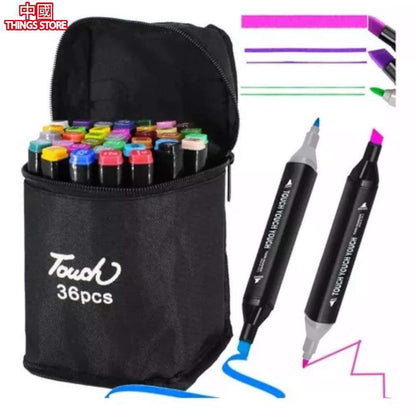 Plumones de doble punta 36pz