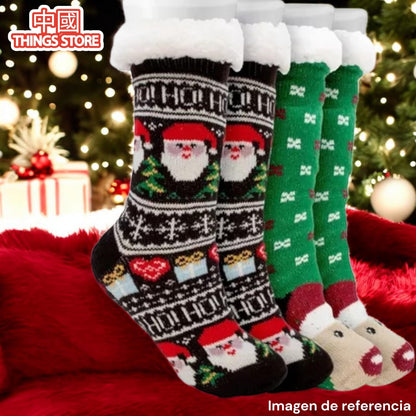 Calcetín navideño afelpado