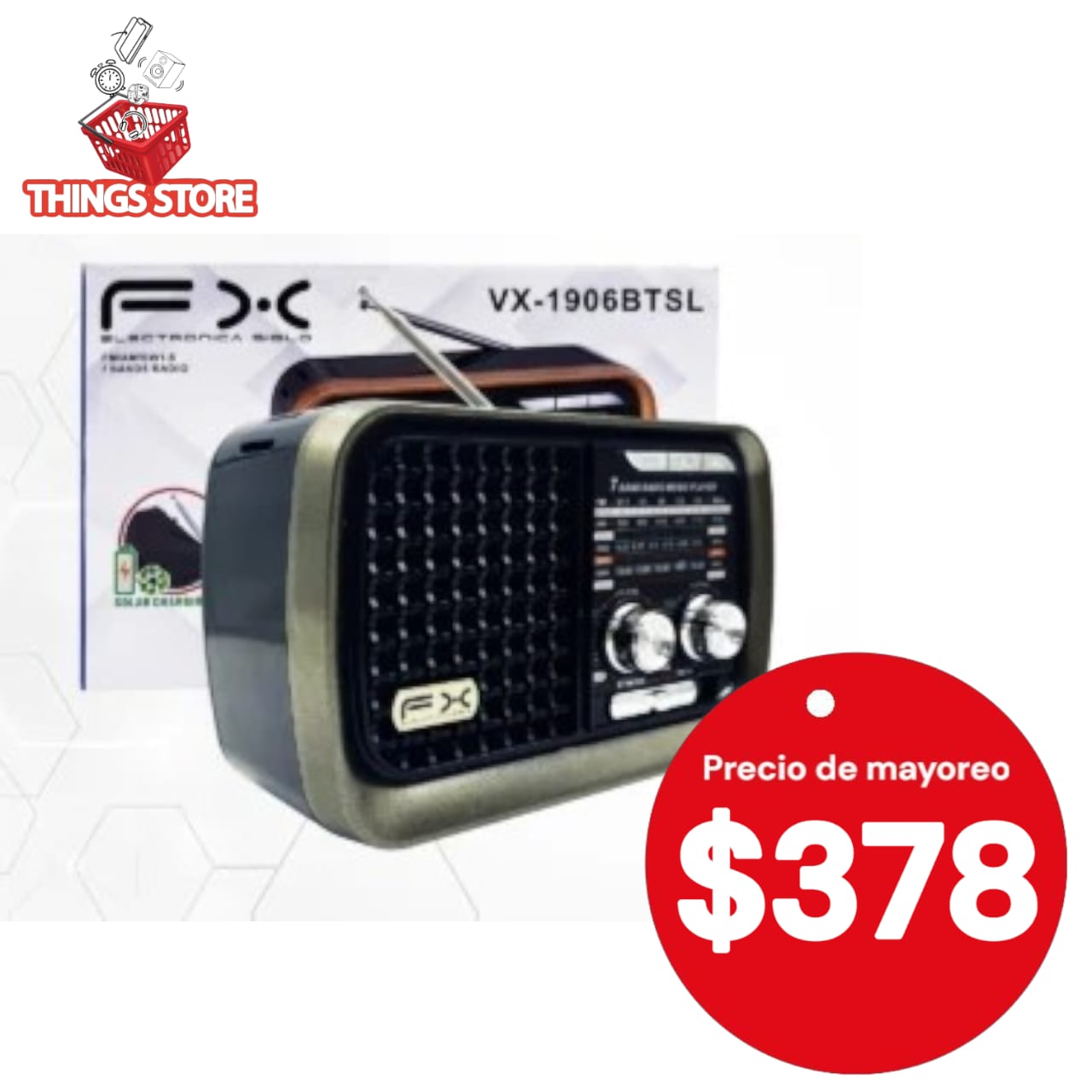 Radio BT con panel solar