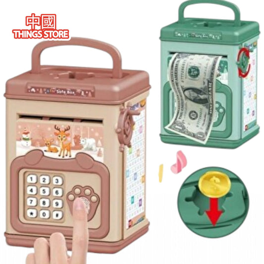 Alcancía de juguete con código de seguridad