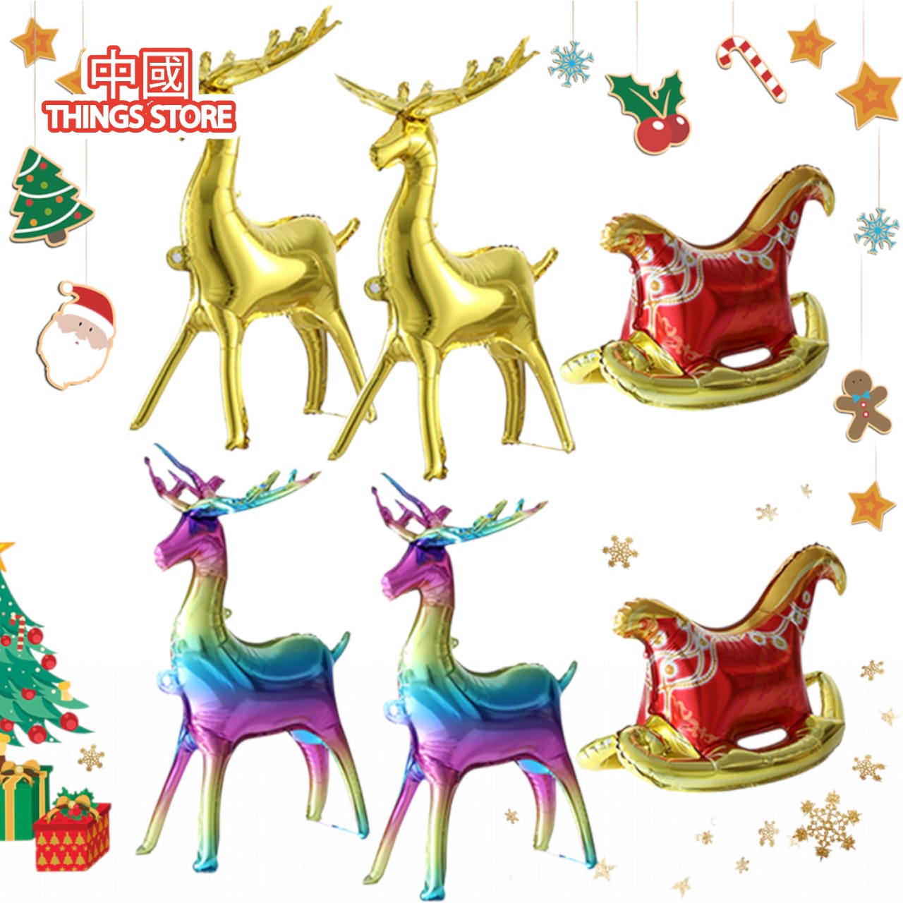 Globo de reno navideño