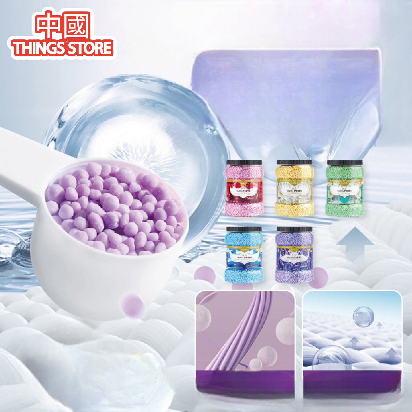 Fragancia en perlas para lavado de ropa