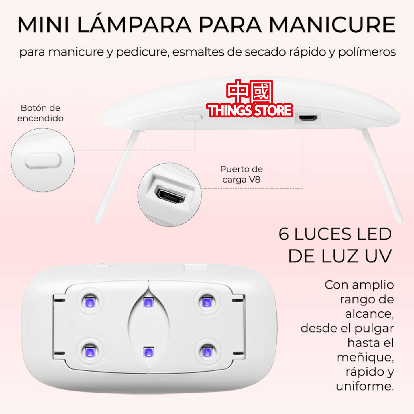 Lámpara de uñas mini