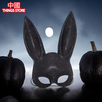 Mascara de conejo con brillos