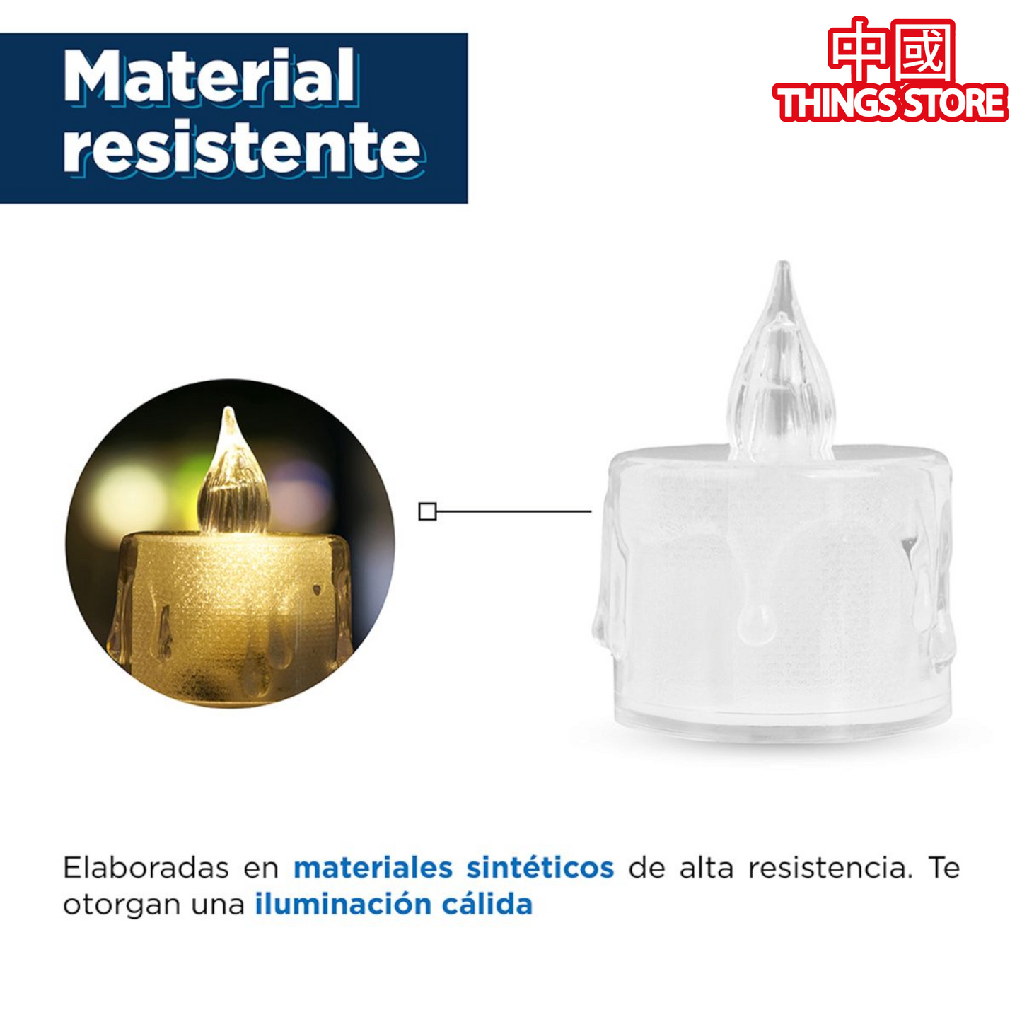 Vela transparente de 5cm