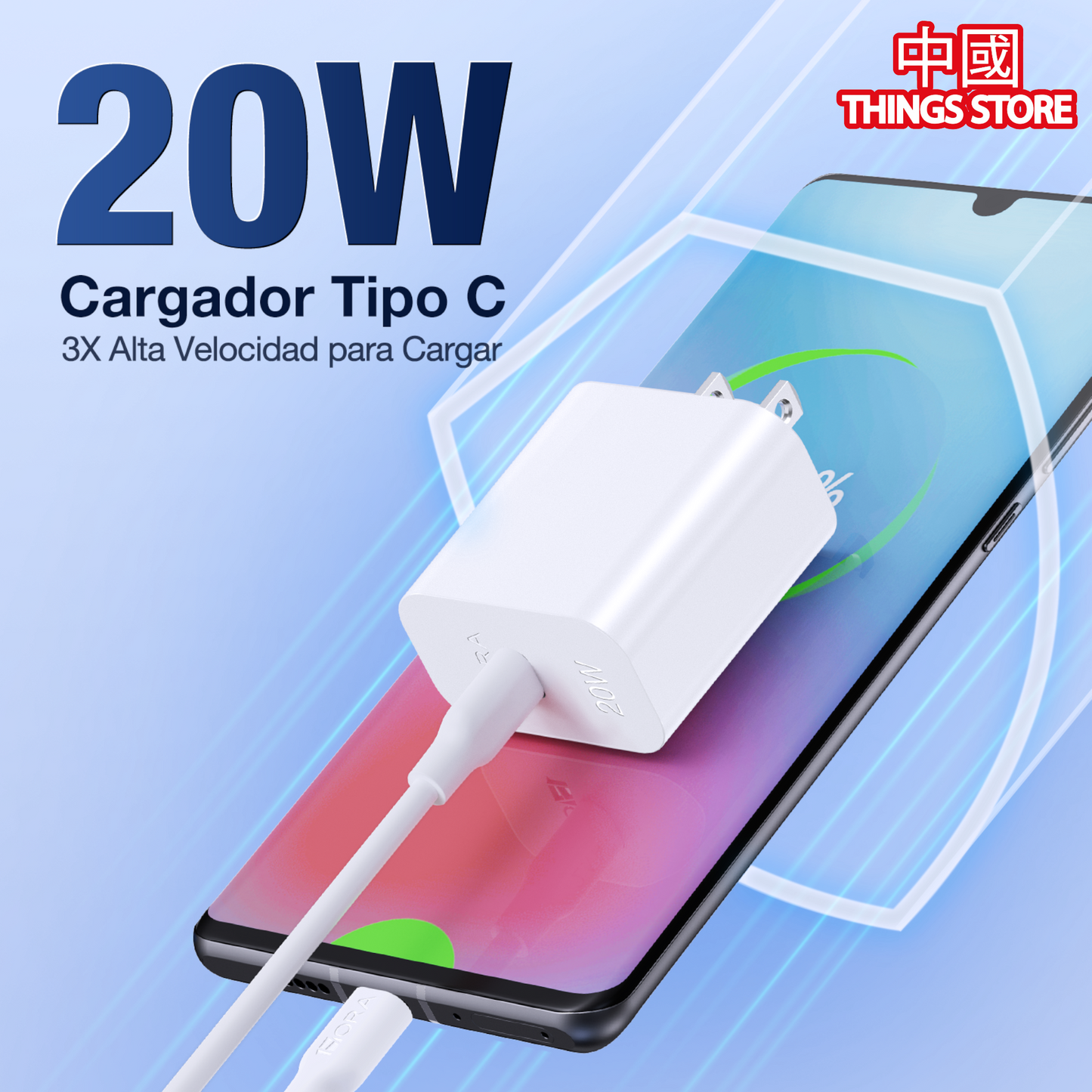 Cargador de carga rápida tipo C a C