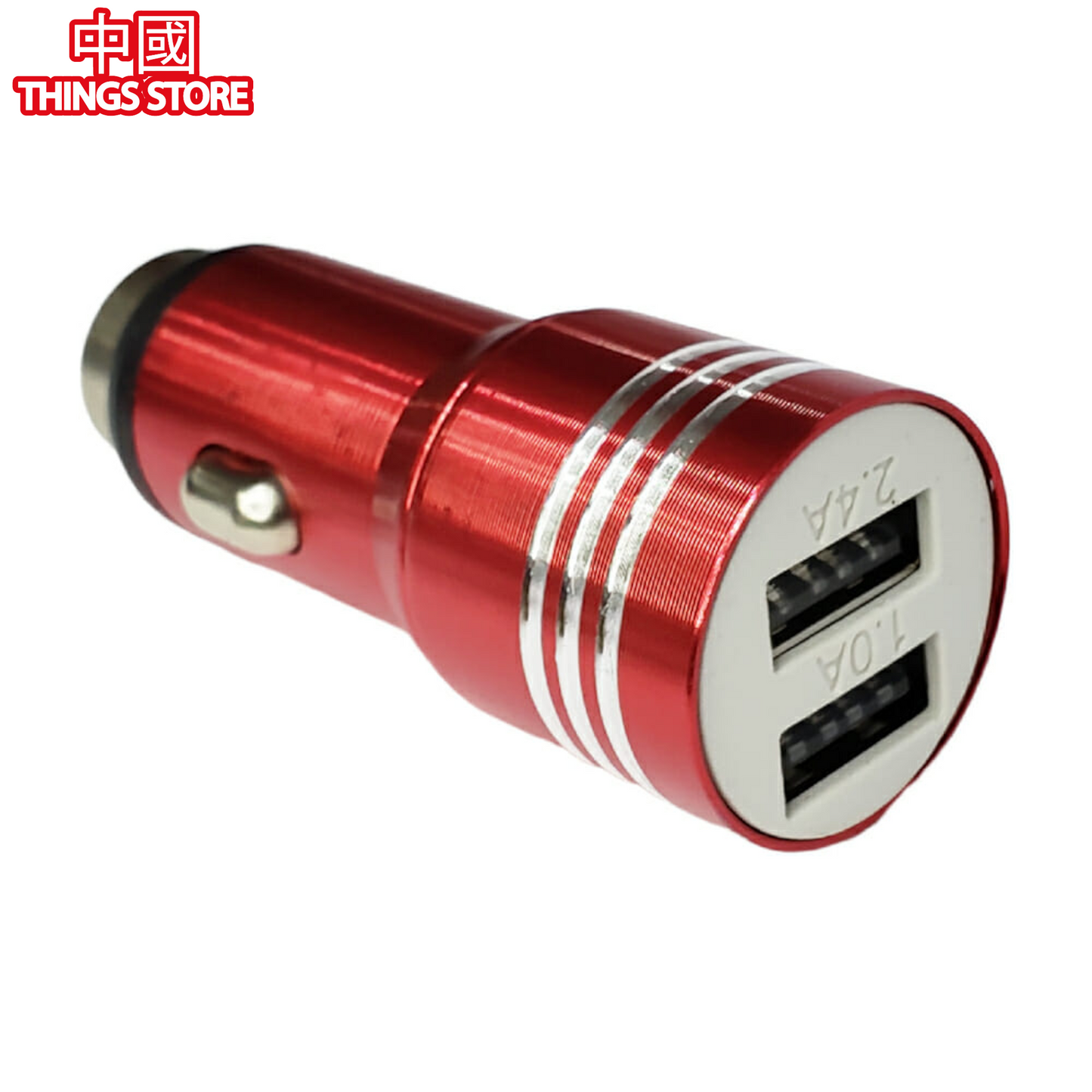 Cargador de celular para auto con 2 puertos usb