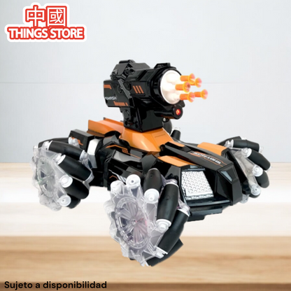 Carrito con control y lanza proyectil.