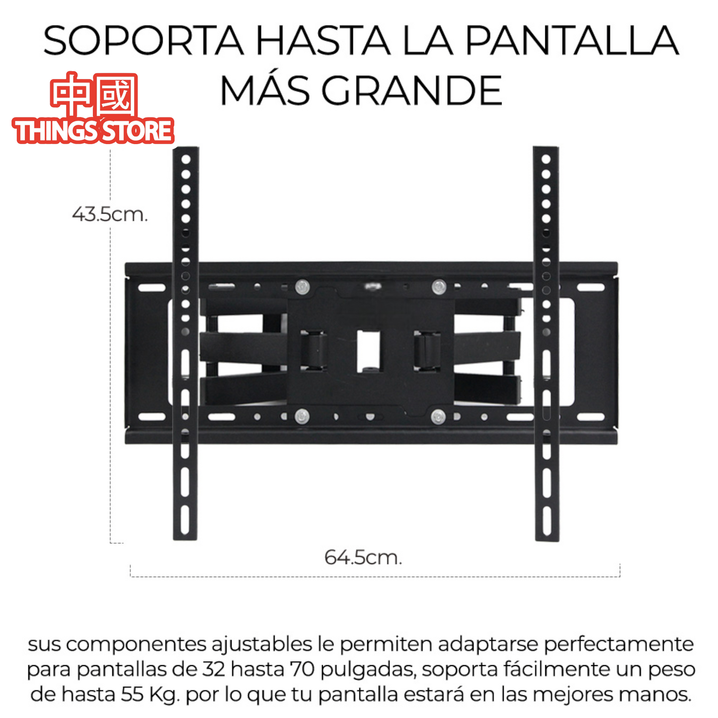 Soporte para TV de brazo de 30″ a 80″