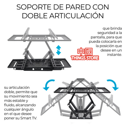 Soporte para TV de brazo de 30″ a 80″
