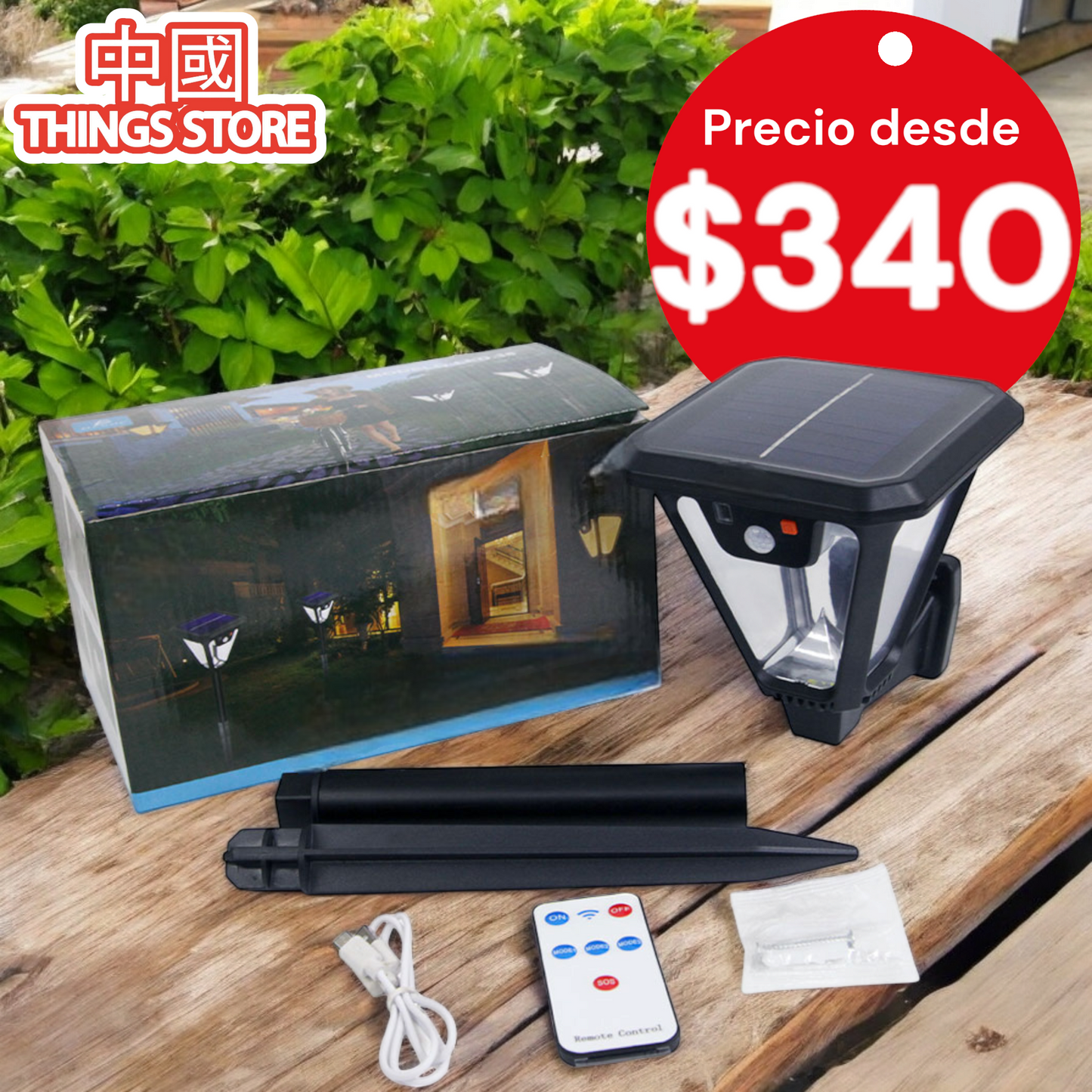 Lámpara solar de exterior