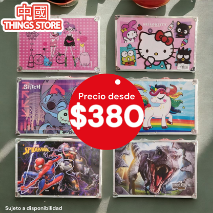 Estuche metálico de colores