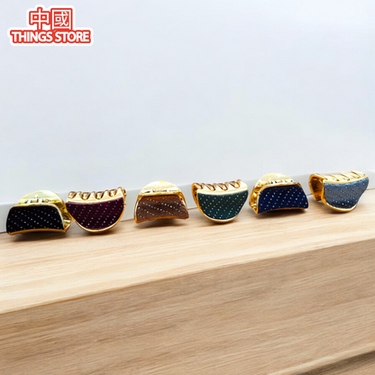 Pinzas con terciopelo y brillos