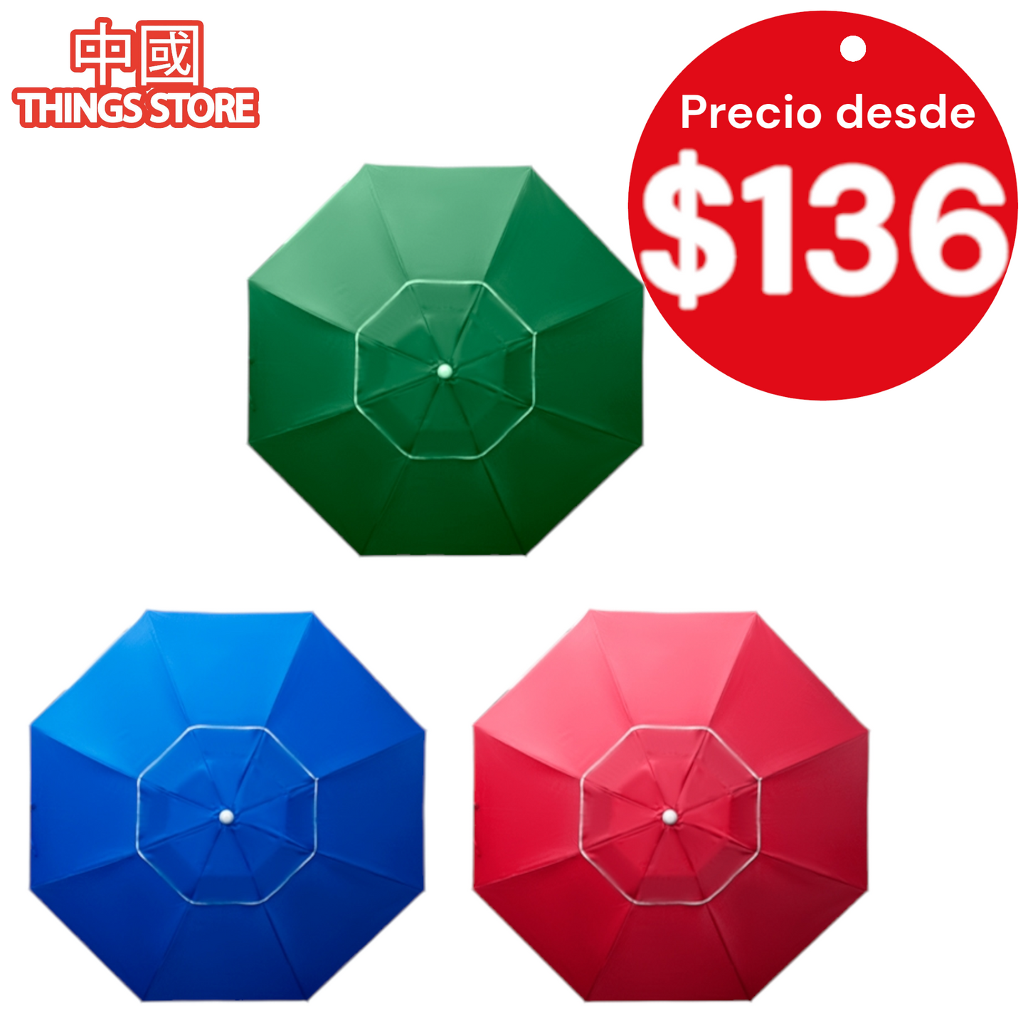 Sombrilla de playa 1 metro