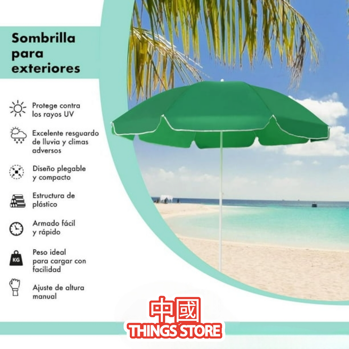 Sombrilla de playa 1 metro