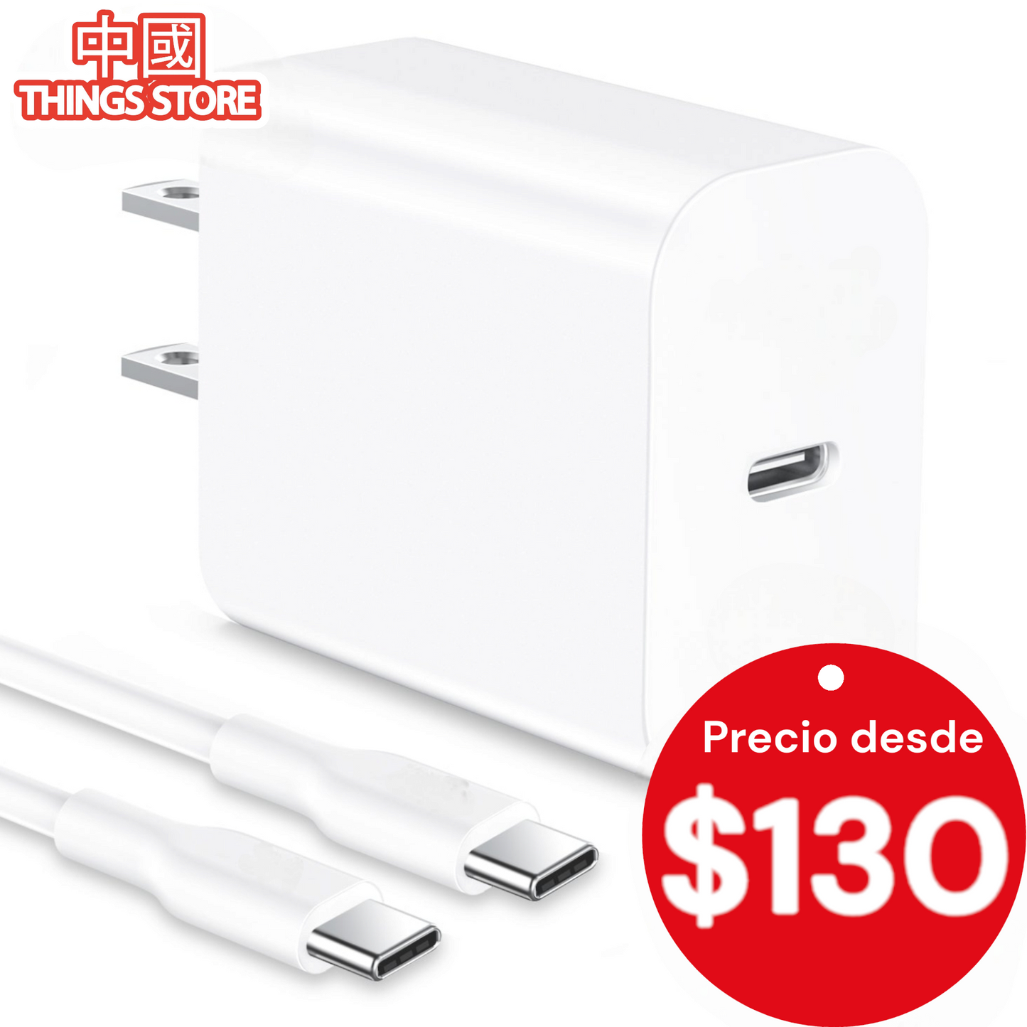 Cargador de carga rápida tipo C a C