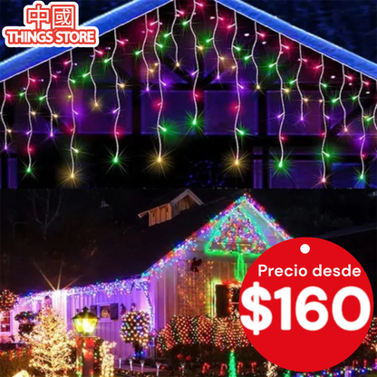 Serie de luces cascada luz de colores