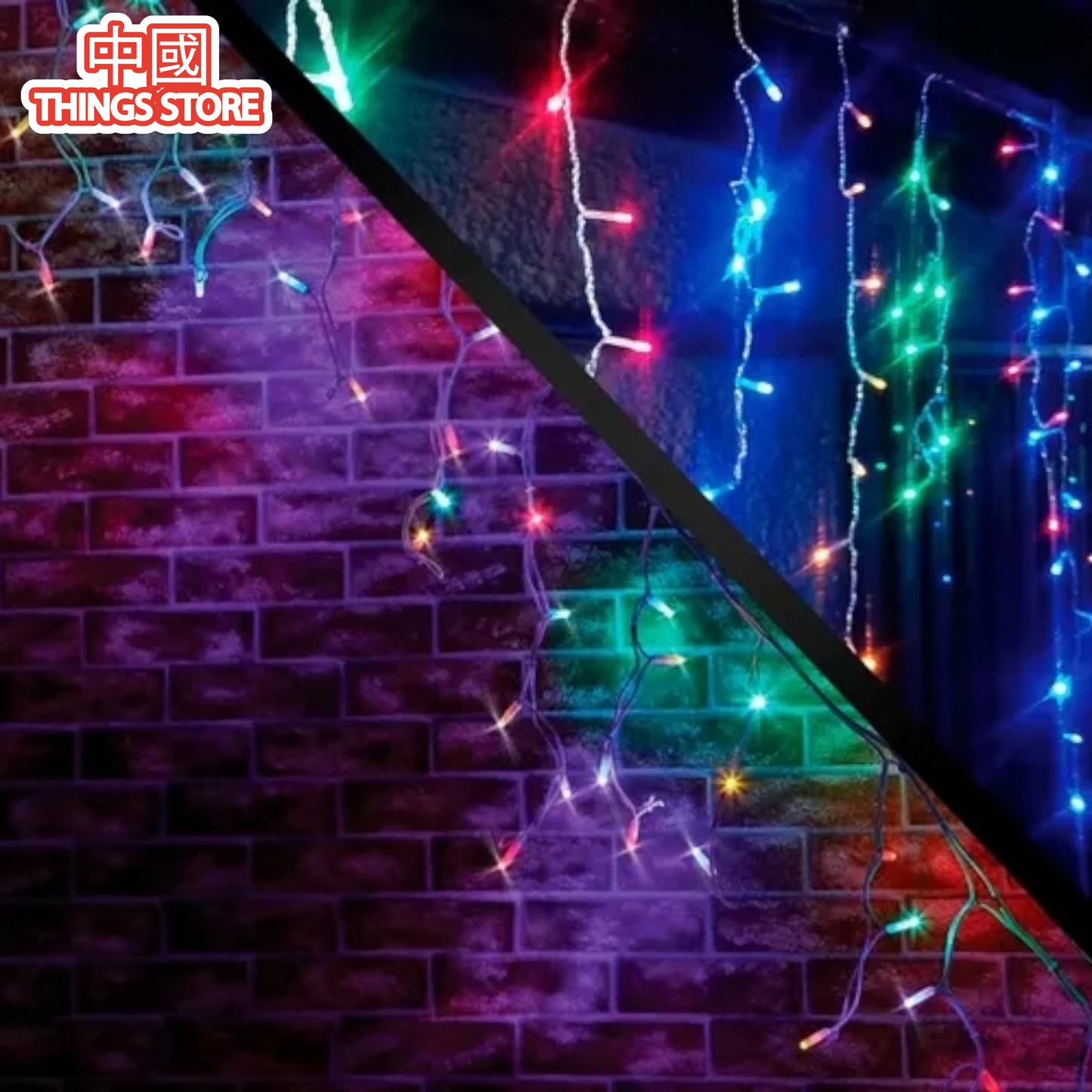 Serie de luces cascada luz de colores